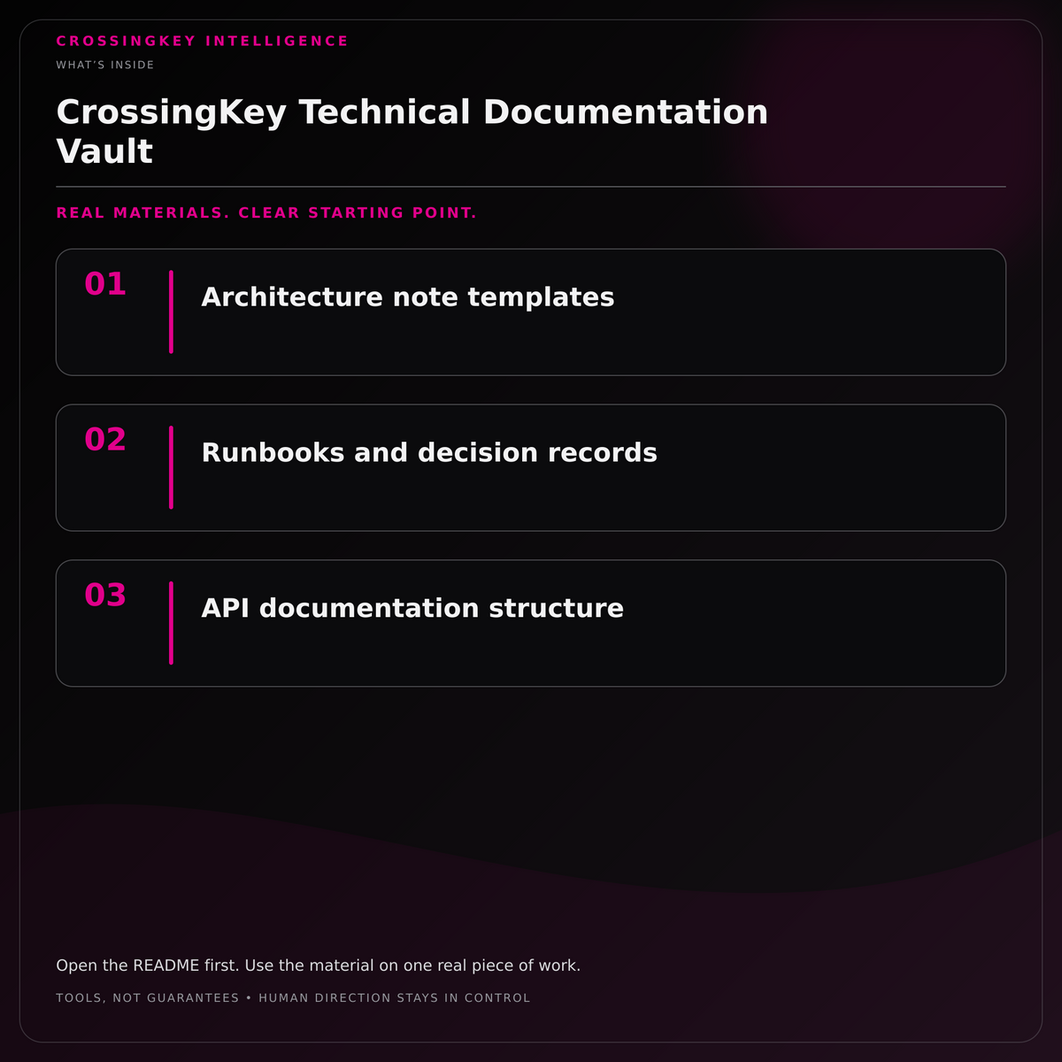 CrossingKey Technical Documentation Vault — What’s Inside