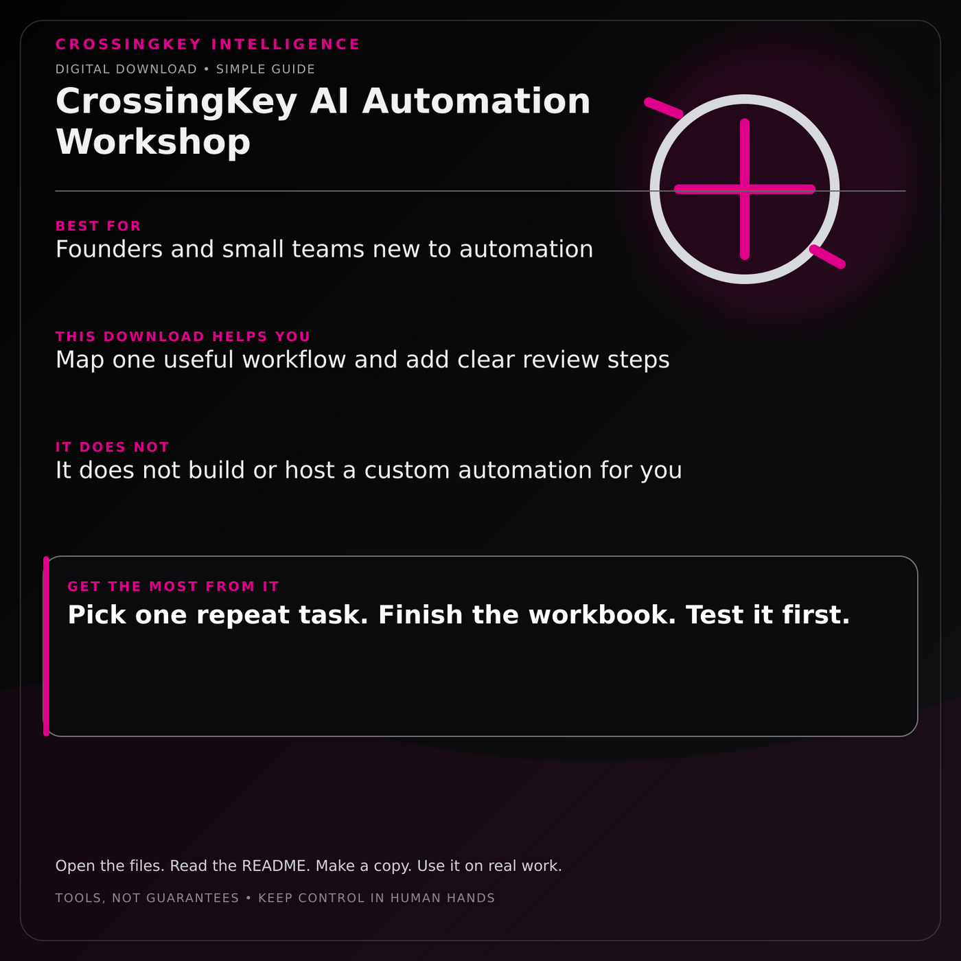 CrossingKey AI Automation Workshop — CrossingKey buyer guide