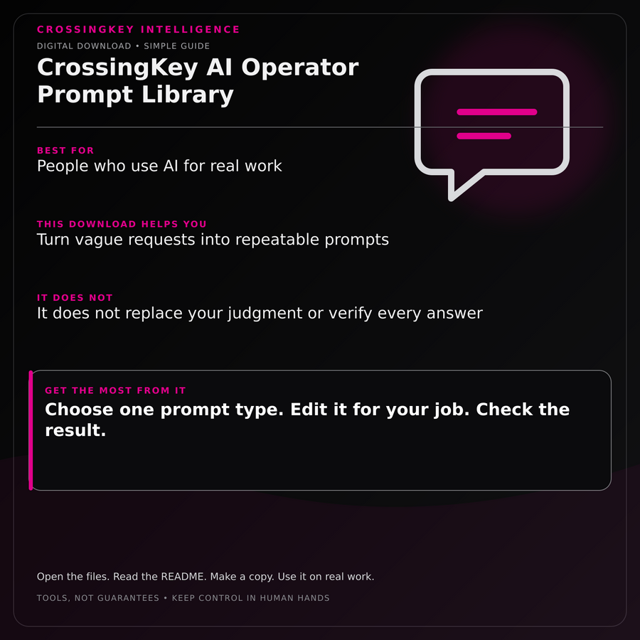CrossingKey AI Operator Prompt Library — CrossingKey buyer guide