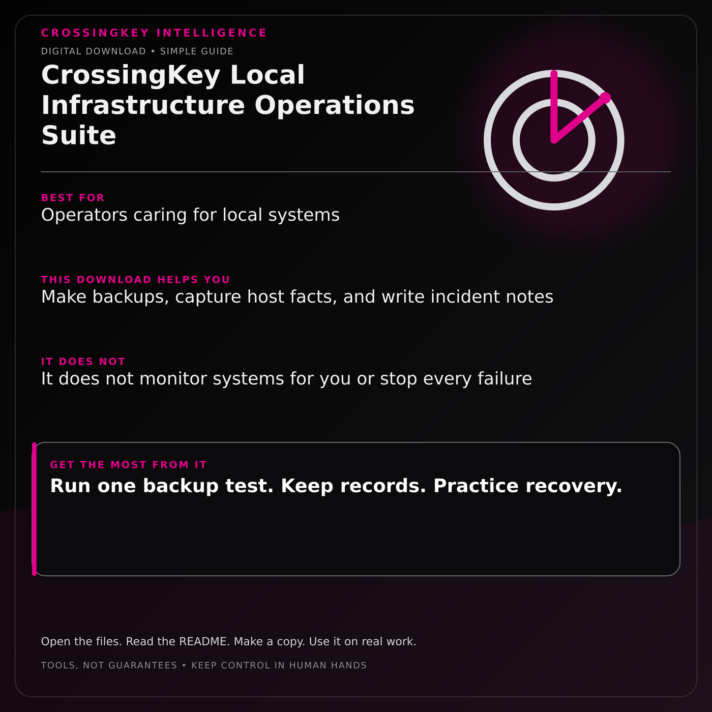 CrossingKey Local Infrastructure Operations Suite — CrossingKey buyer guide