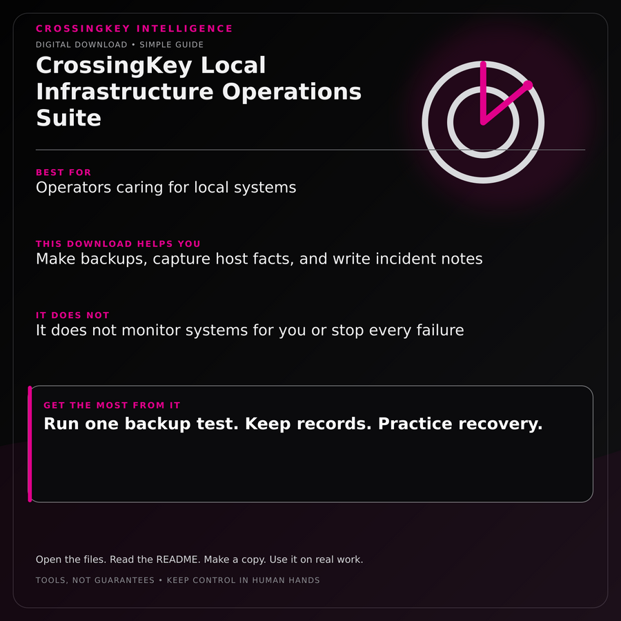 CrossingKey Local Infrastructure Operations Suite — CrossingKey buyer guide