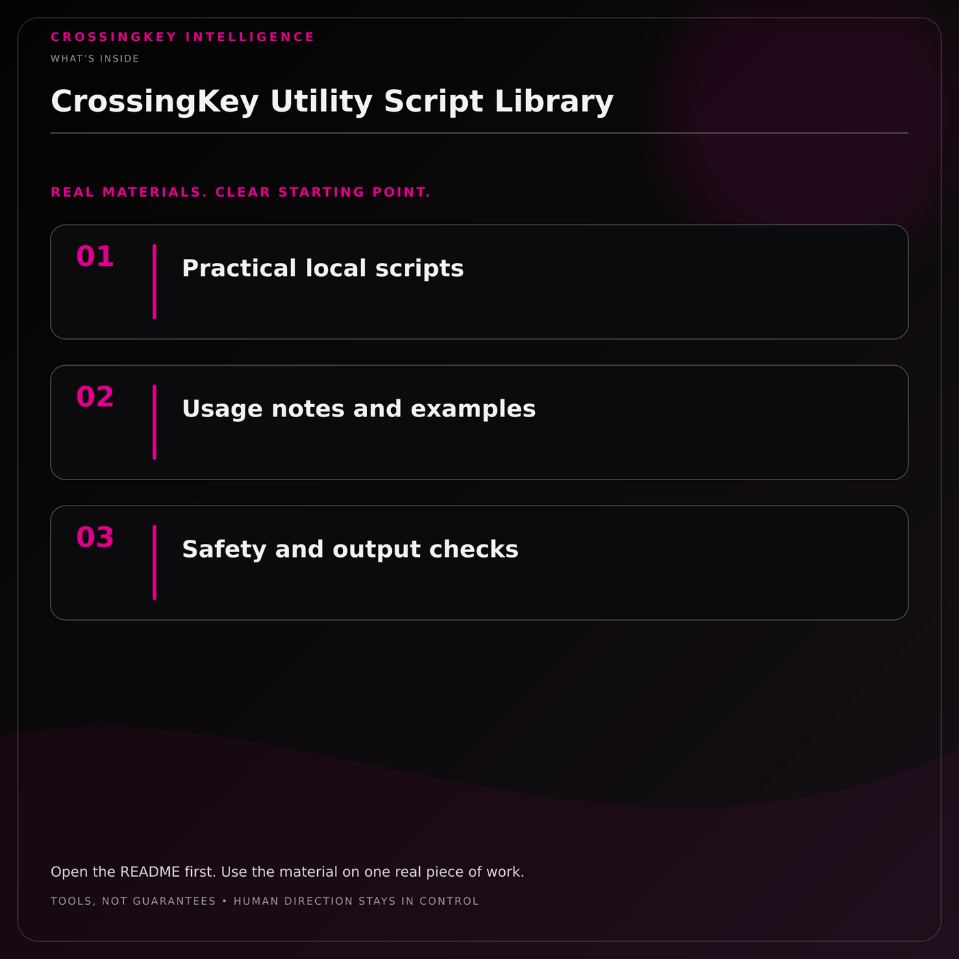 CrossingKey Utility Script Library — What’s Inside