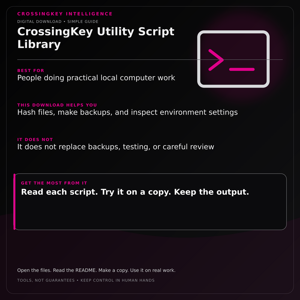 CrossingKey Utility Script Library — CrossingKey buyer guide