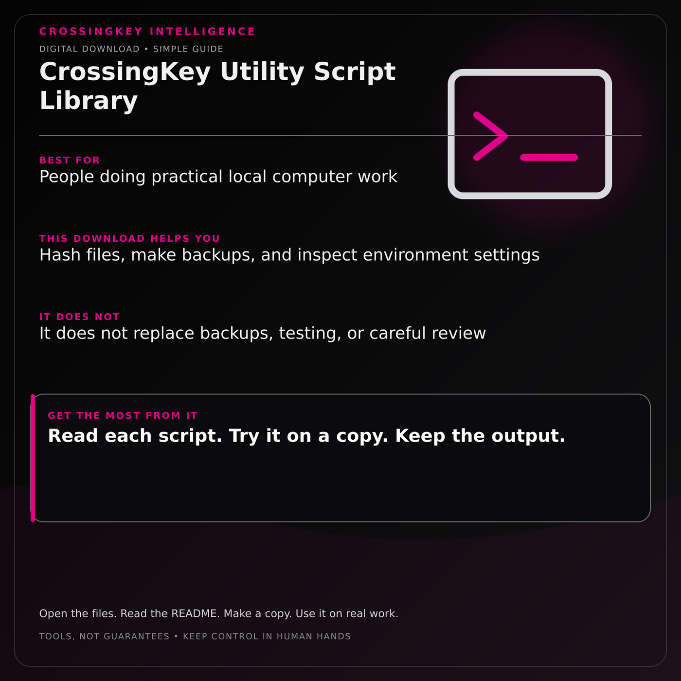 CrossingKey Utility Script Library — CrossingKey buyer guide