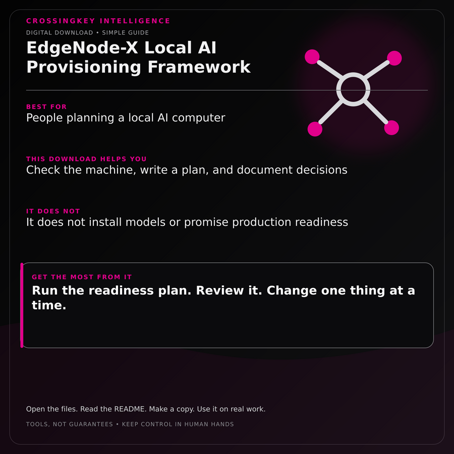 EdgeNode-X Local AI Provisioning Framework — CrossingKey buyer guide